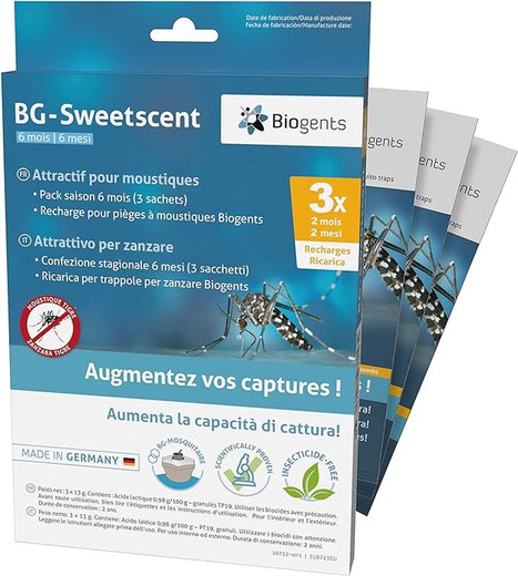 Atrayente para Mosquitos Biogents -Sweetscent (3 unidades) 6 Meses