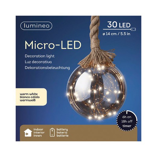 Micro LED ball w rope l ind bo