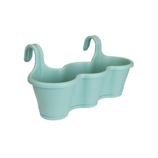 Maceta Corsica easy hanger trio para balcón color menta Elho®