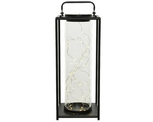 Farol solar de hierro luz cálida h 49.00cm Lumineo