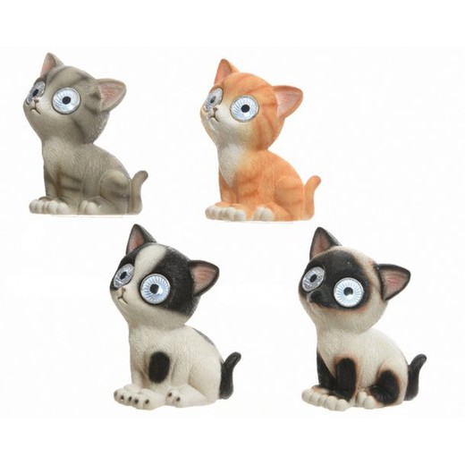 Figuritas solares con forma de gato Lumineo