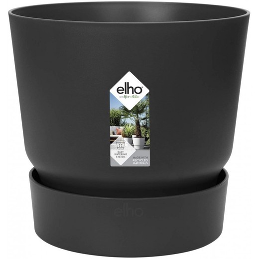 Maceta Greenville round 20cm color negro Elho®