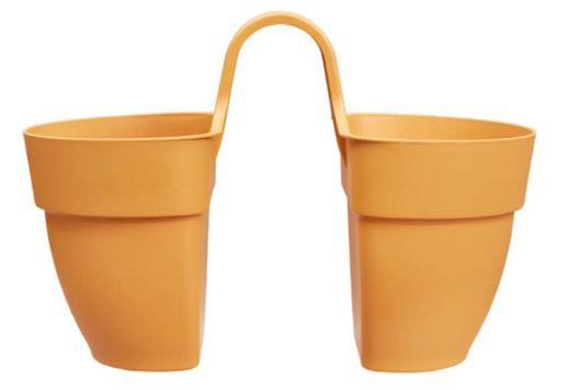 Jardinera campana flower twin 21cm color amarillo Elho®