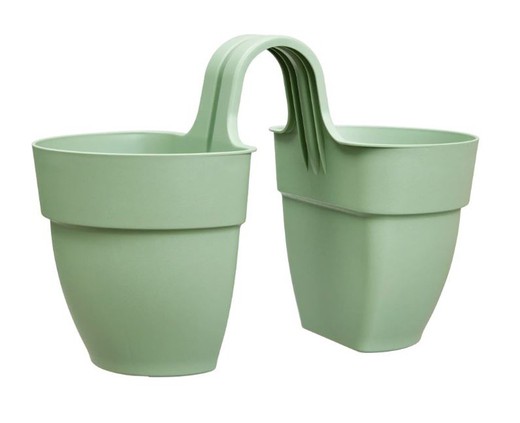 Jardinera campana flower twin 21cm color verde Elho®