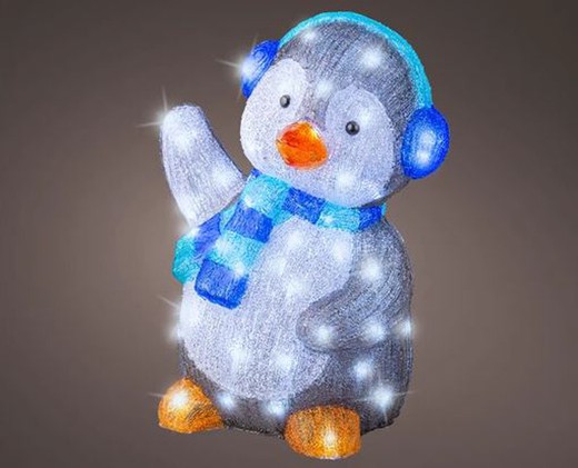 LED Penguin Acrylico Steady Outdoor  L31.50-W34.50-H46.00CM-70LGRI