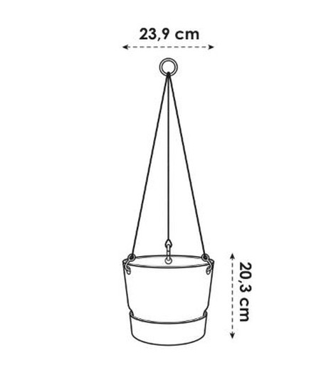 Maceta colgante Greenville 24cm en color marrón Elho®