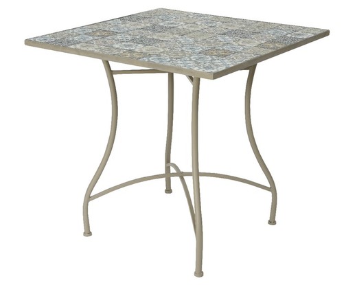 Mesa para jardín Toulouse mosaico pequeño L78.00-W78.00-H77.00 cm