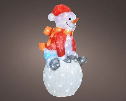 Muñeco De Nieve LED Acrílico Fijo Para Exteriores L33.00-W40.50-H70.50CM-100L