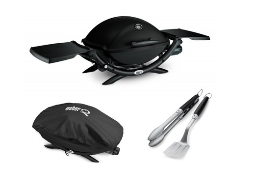 Pack Barbacoa De Gas Q2200 + funda vinilo + set utensilios