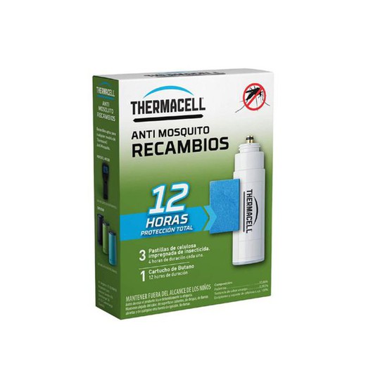ThermaCELL®  Pack de 3 unidades. Recambio Anti Mosquitos, 12 horas de Protección, 3 Pastillas