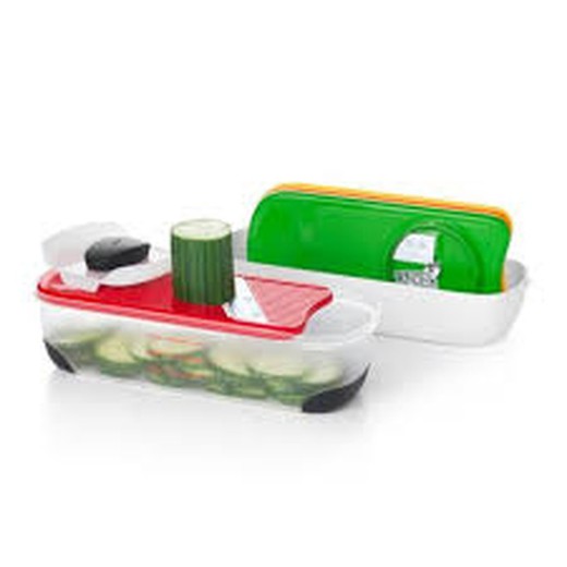 Set spiralizer, rallador y mandolina OXO - c/contenedor