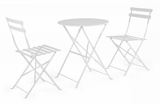 Conjunto mesa y sillas bizzotto bistrot blanco