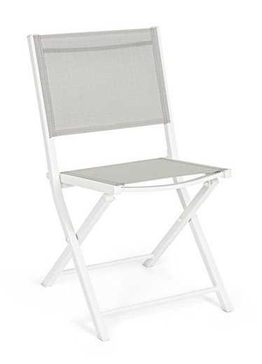 Silla plegable Hilde blanco cloud