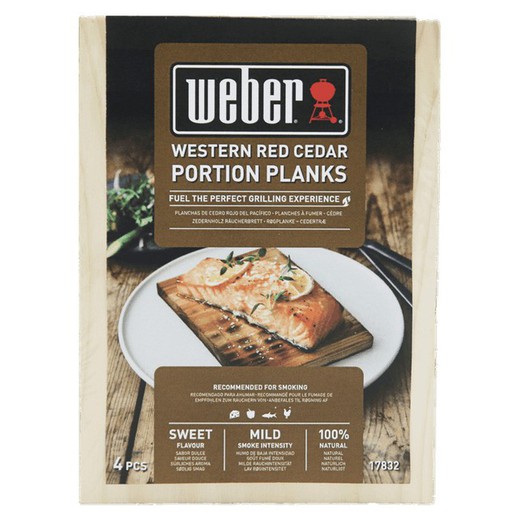 Tablas de cedro rojo para ahumar (4 uds.) Weber