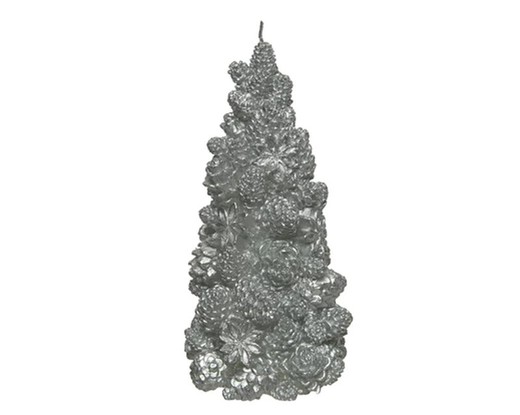 Vela en forma de árbol dia9.50-H16.00cm color silver