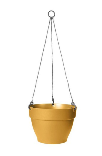 Maceta colgante vibia campana 26cm color amarillo Elho®