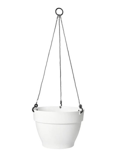 Maceta colgante vibia campana 26 cm color blanco Elho®