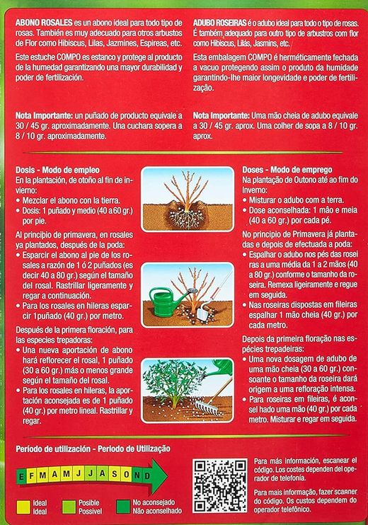 Abono rosales 8 x 750gr Compo®