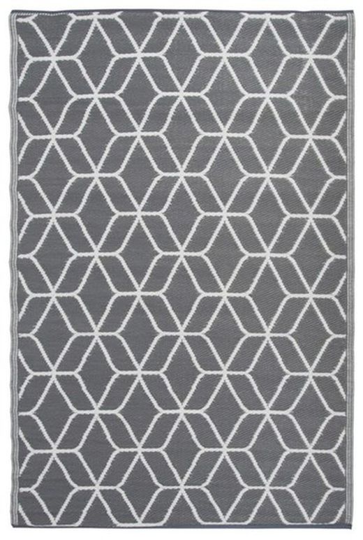 Alfombra de jardín de color beig/blanco 180x121