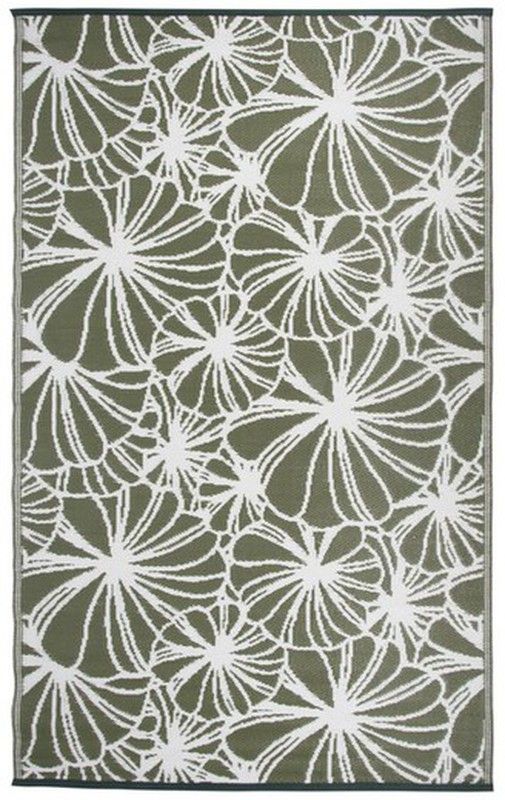 Alfombra con estampado floral 241x152cm