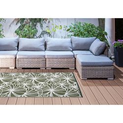 Alfombra con estampado floral 241x152cm