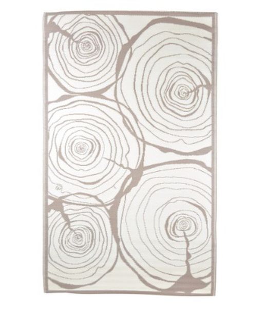 Alfombra de jardín p.e. exterior rectangular de color marrón 150,7 x 240,0