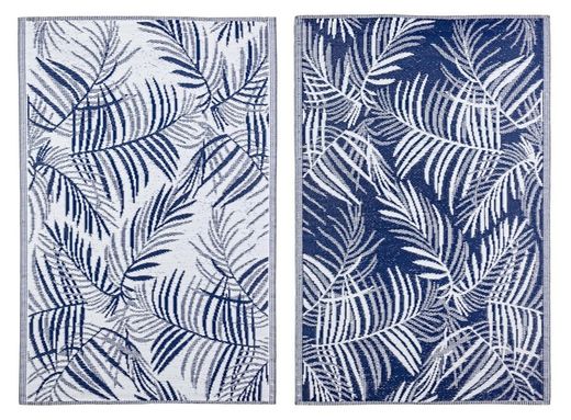 Alfombra Helecho blanco/azul 120x180cm Bizzotto