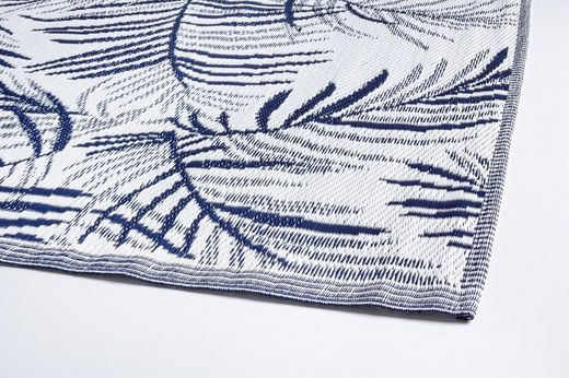 Alfombra Helecho blanco/azul 120x180cm Bizzotto