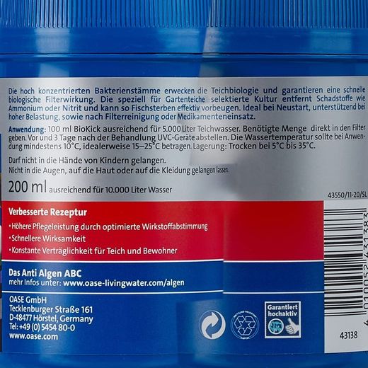 Aquaactiv Biokick Cws 200ml Oase