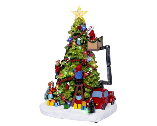 Árbol de Navidad de poliresina con luces led