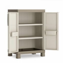 Armario bajo Excellence Keter color arena / gris
