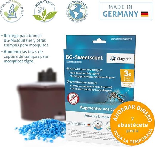 Atrayente para Mosquitos Biogents -Sweetscent (3 unidades) 6 Meses