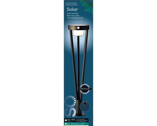 Baliza con luz solar para exterior 70cm