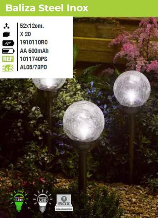 Baliza solar globo agrietado Majestic Smart Solar