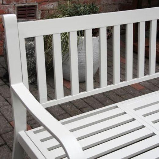 Banco Nottingham para jardín de aluminio Gris claro