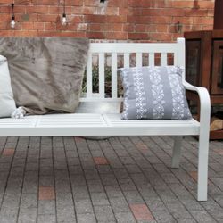 Banco Nottingham para jardín de aluminio Gris claro