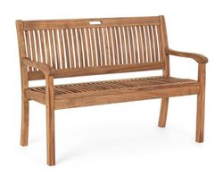 BANCO DE JARDIN DE ACACIA  NOEMI CON BRAZOS 120 CM