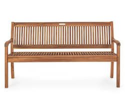 BANCO DE JARDIN DE ACACIA NOEMI CON BRAZOS 158 CM