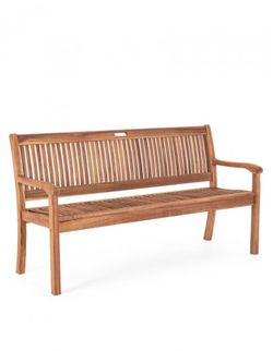 BANCO DE JARDIN DE ACACIA NOEMI CON BRAZOS 158 CM