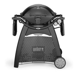 Pack Barbacoa de gas q 3200 s con mesa/ soporte + soporte para calentar + cepillo de madera