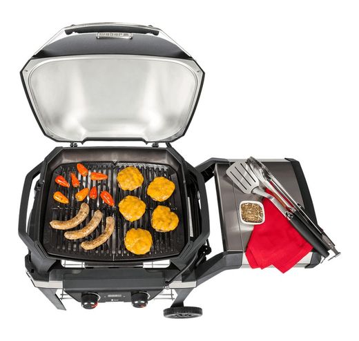 Barbacoa Weber electrica pulse 2000 con carro 49x39 negra