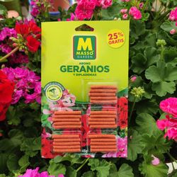 Bastoncitos fertilizantes geranios y dipladenias Masso Garden