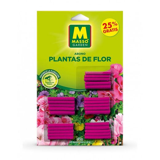 Bastoncitos fertilizantes plantas flor Masso Garden