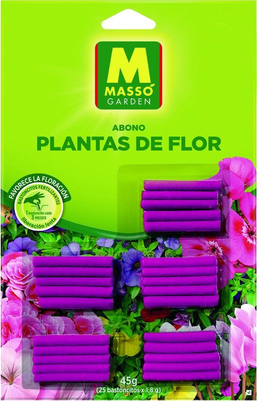 Bastoncitos fertilizantes plantas flor Masso Garden