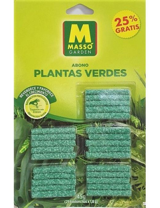 Bastoncitos fertilizantes plantas verdes Masso Garden