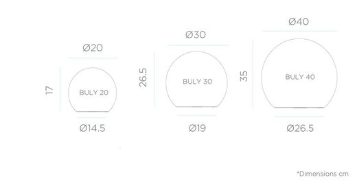 Bola iluminada buly 30 cm Flotante - Solar New Garden