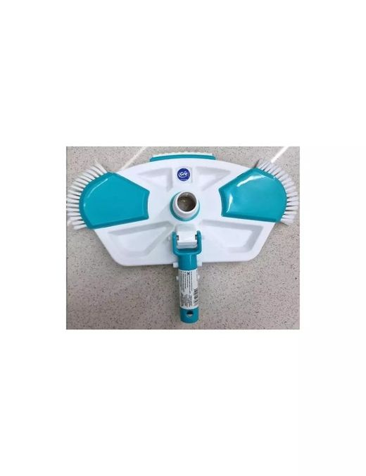 Cabezal aspiración ovalado con cepillos para piscina