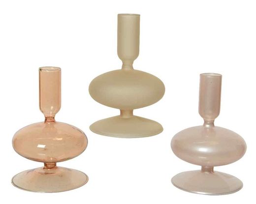 Candelabro de cristal   dia8.50-H12.00cm color Assorted