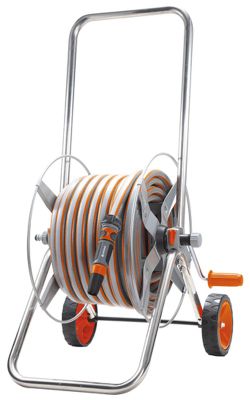 Carro portamanguera metálico y equipado (25m) Gardena