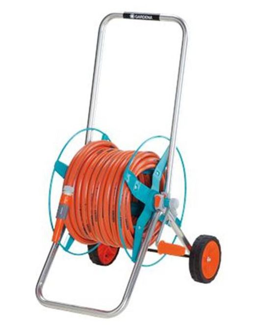 Carro portamanguera metálico y equipado (25m) Gardena
